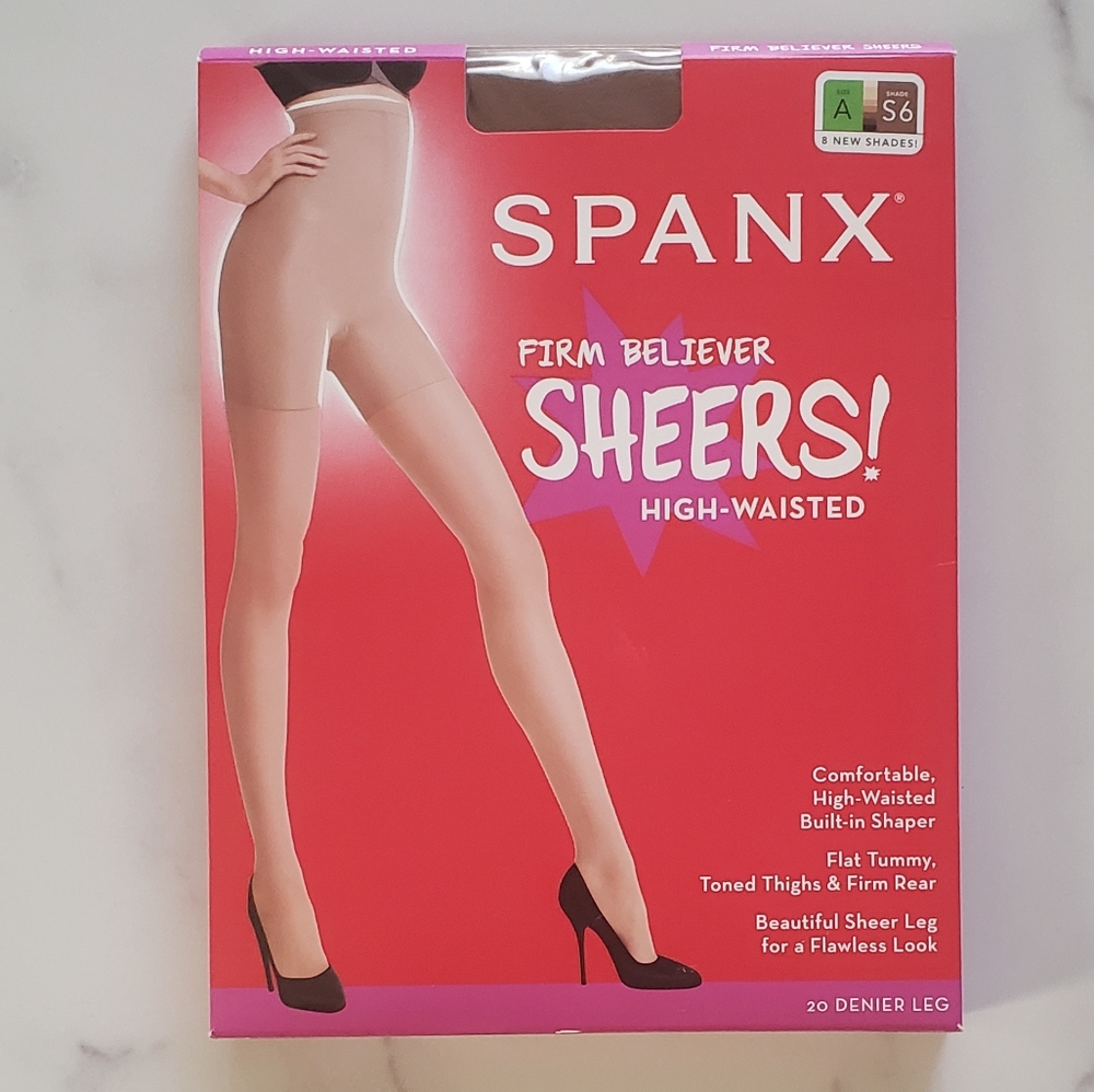 SPANX High Waisted Firm Believer Sheers NWT